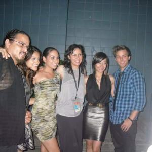 Solanyi Rodriguez, David Hernandez, Gina Rodriguez, Carmen Marron, Aimee Garcia and Derrick Denicola at the International Latino Film Festival(2011)