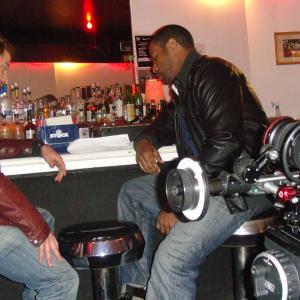 On set of the Life in a Day directed by Mateo Suarez My character is El Patrona crime boss East Village NYC Big Bar