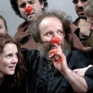 Normand Beauregard with cast of Red Noses Gamm Theatre