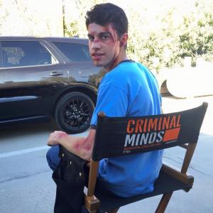 Andrew Matarazzo on set of Criminal Minds
