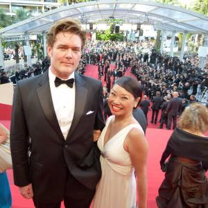 On the red carpet at The Cannes Film Festival for the premiere of THE BIG FIX
