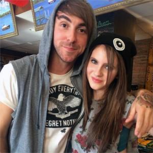 With Alex Gaskarth on the set of Fan Girl