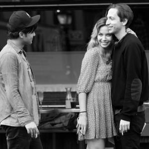 Jacob Brown with Daveigh Chase and Thomas Dekker on the set of Transference