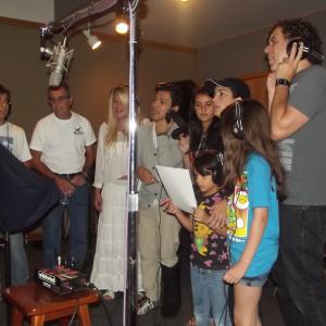 Recording Canto por La Paz song