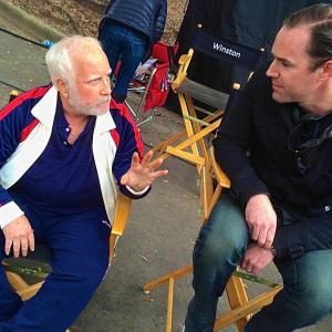 Justin Trevor Winters and Richard Dreyfuss on the set of KILLING WINSTON JONES.