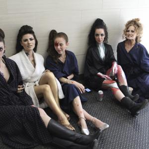 Alicia Psciuk, Amanda GREER, Lauren Helling, Jordan McFadden and Susie Simpson on set of MIB III Directed by Barry Sonnenfeld
