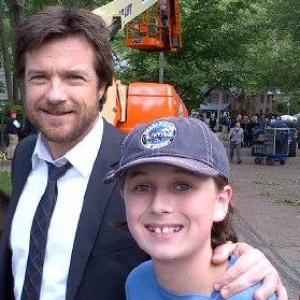 Brady Bryson and Jason Bateman on the set of This is where I leave you