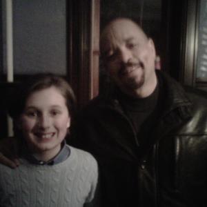 Brady on the set of Law and Order SVU with IceT