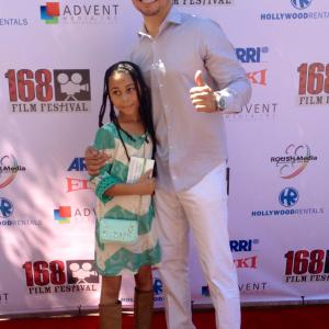 Myself and my wonderful daughter Kennedy Fuselier on The Red Carpet for the pre-events of the 168 Film Fest to see our screening of 