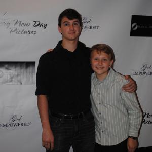 Drew Williams (Voltaire Council) with brother Caulder Council at the Premiere of 