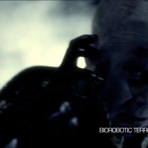 Helen Darras as the Replicant Assassin Artemis representing Biorobotic Terrorism in the movie Exile To Babylon