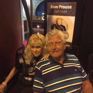 Helen Darras  Friend Actor Dave Prowse best known as Darth Vader of Star Wars  the National Space Centre in Leceister England June 2015