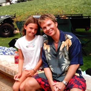 Andrew Grant with Jenevieve Norris (daughter of producer/director Patrick R. Norris) who played his daughter on the FOX television series 