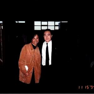 With Rae Dawn Chong on the set of Crying Freeman