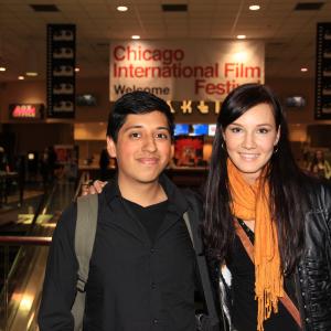Danny Agama with Yana Kirichkova at the Chicago International Film Festival in 2012