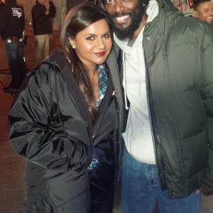 with Mindy Kaling on The Mindy Project 2015