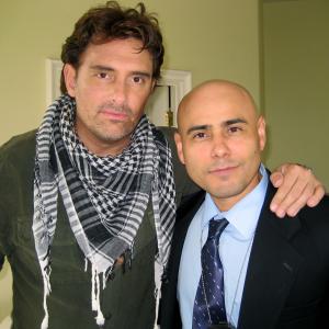 Marco Draven with Harry Geithner on the set of NO ME HALLO  2011
