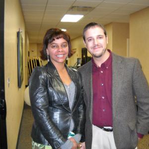BTS with Actors Lark Voorhies and Nicholas Joseph Mackey on set of the feature film 'Little Creeps'