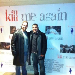 Director Steven Rodriguez and Nicholas Joseph Mackey at premiere for Kill Me Again