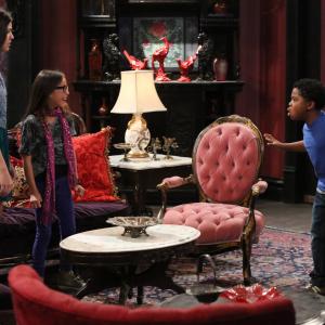 Still of Amber Montana Breanna Yde and Benjamin Flores Jr in Haunted Hathaways 2013