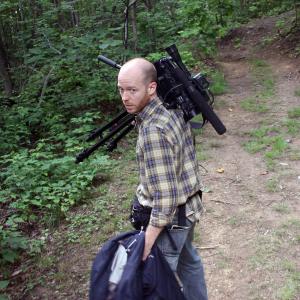 Chad A. Stevens filming on Kayford Mountain, 2007.