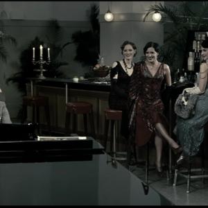Jud Süss - Film ohne Gewissen | left to right: Tobias Moretti, Maria Weiss, Doris Golpashin, Nora Rieser | Oskar Roehles, director
