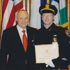 At the Promotional Ceremony with NYPD Police Commissioner Ray Kelley.