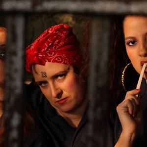 Art Department (J Jackson, Parker Beck, & Andrea Klinedinst)as inmates in The Strange and Unusual