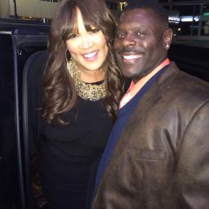 David Terrell and Host Kim Whitley after the NAACP Theater award