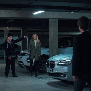 LATE SHIFT movie still. Johnny Sachon, Lily Travers and Joe Sowerbutts.