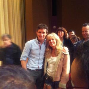 Actress Cynthia Martin with Oscar Winner Actor Eddie Redmayne (The Theory of Everything), The Academy of Notion Picture Arts and Sciences, Pickford Center