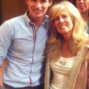 Actress Cynthia Martin with Academy Award winning actor Eddie Redmayne at screening of The Danish Girl The Pickford Center for Motion Picture Study