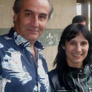 Luis Vitalino Grandn with the great actress Blanca Lewin at event of Da del Cine Chileno 2011