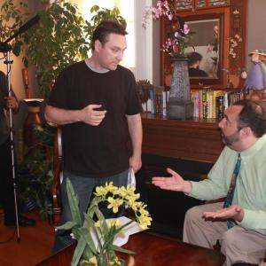 Ron Smith (dir.) and Steve Mittelman on the set of MY NAME IS PETER