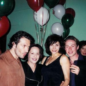 Cosimo Fusco, Marian Caparrós, Susan Giosa, and Michael E. Rodgers, A View from the Bridge (1995) closing-night party