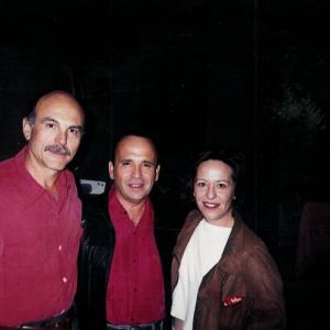 Carmen Argenziano Lou Casal and Marian Caparrs in rehearsals of A View from the Bridge 1995