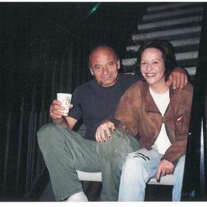 Marian Caparrós and Burt Young during rehearsals of A View from the Bridge (1995)
