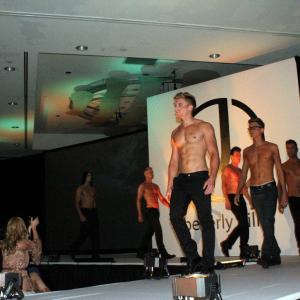 Andrew Vech leading the pack in the J Beverly Hills Runway Show