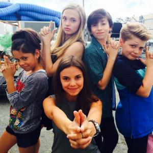 On the set with Richie Rich cast and friends Jenna Ortega Lauren Taylor Joshua Carlon Jake Brennan and Brooke Wexler