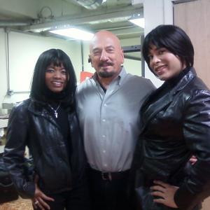 Carla Renee, Tom Lyle, Nyla Rose on the set of Signals 2