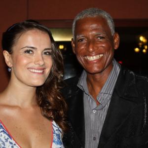 Daphne Schmon and Elvis Martinus at the Aruba International Film Festival