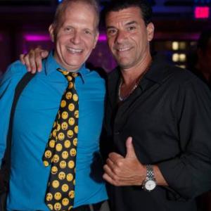 Ari Taub and John Bianco at the wrap party for 79 Parts in NYC