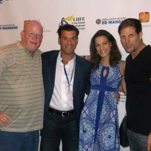 From left to right Chris Connelly John Bianco Jacqueline Hendy and Brian S Carpenter At LIIFE in Bellmore Long Island