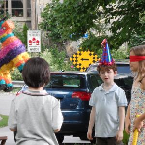 Manulife Financial commercial  pinata  on set July 2010