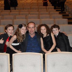 Mary Poppins (Musical, Cambridge, Ontario & Grand Bend, Ontario). With fellow company members Trek Buccino, Hadley Mustakas, Director Nigel West, and Avery Kadish. March 2013.