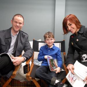 Warehouse 13 TV series  on set with Allison Scagliotti and Aaron Ashmore Feb 2011