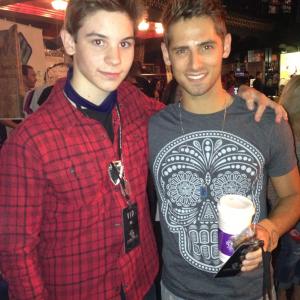 Ty Parker with Jean-Luc Bilodeau at The Teen Choice Awards Gifting Suite