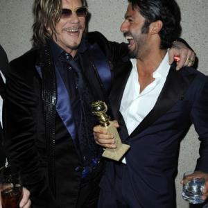 Armin Amiri with Mickey Rourke at Fox Searchlight Pictures Golden Globes Party
