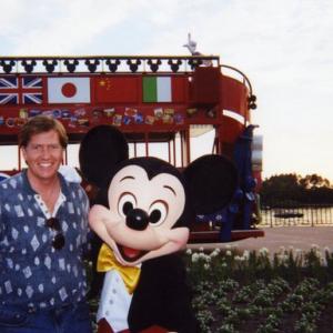Ted Aukerman with favorite celeb Mickey Mouse
