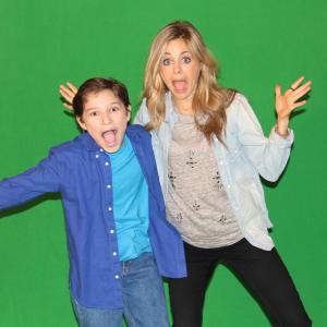 Big Comedy Action! Blaze Tucker with his funtastic coach from Disney shows.